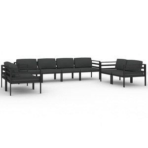 vidaXL, vidaXL 8-tlg. Garten-Lounge-Set mit Kissen Aluminium Anthrazit