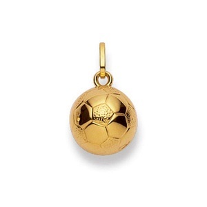 MUAU Schmuck, Anhänger Fussball Gelbgold 750, 17x10mm Damen Gelbgold ONE SIZE, MUAU Schmuck - Anhänger Fussball Gelbgold 750, 17x10mm, One Size,