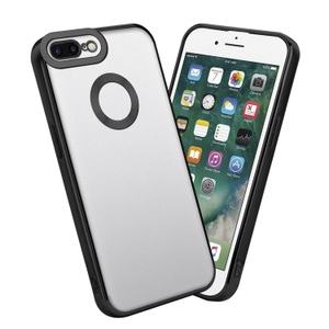 Cadorabo, Hülle für Apple iPhone 7 PLUS 7S PLUS 8 PLUS mit Chrome Applikation, Cadorabo - Hülle für Apple iPhone 7 PLUS 7S 8 mit Chrome Applikation, Schwarz