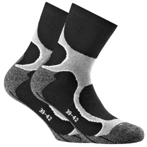 Rohner Socks, Rohner Socks Runningsocken Grau/Schwarz 2er-Pack