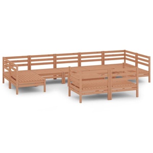 vidaXL, vidaXL 10-tlg. Garten-Lounge-Set Honigbraun Massivholz Kiefer, vidaXL 10-tlg. Garten-Lounge-Set Honigbraun Massivholz Kiefer