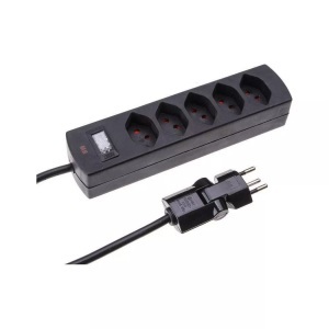 MH Safety-Line, MH Safety-Line 114968 Steckdosenleiste mit Schalter 5fach Schwarz, Max Hauri Steckdosenleiste Safety-Line 5x T13