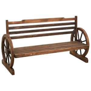 vidaXL, vidaXL Gartenbank 142 cm Massivholz Tanne, vidaXL Gartenbank 142 cm Massivholz Tanne