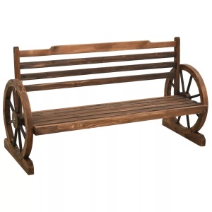 vidaXL, vidaXL Gartenbank 142 cm Massivholz Tanne, vidaXL Gartenbank 142 cm Massivholz Tanne