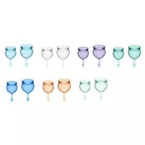Satisfyer, Feel Good Menstrual Cup Set, Satisfyer - Feel Good Menstrual Cup, 2 Stück, Violett
