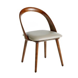 Angel cerda, Angel Cerda - Stuhl - Braun und Grau, ANGEL CERDA - Esszimmerstuhl mit Polsterung aus Ökoleder und Holzgestell, One Size, Braun Medium