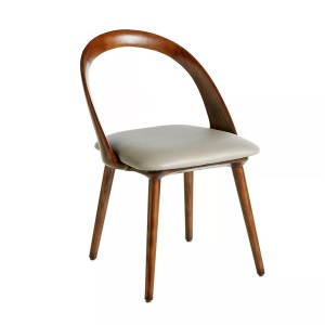 Angel cerda, Angel Cerda - Stuhl - Braun und Grau, ANGEL CERDA - Esszimmerstuhl mit Polsterung aus Ökoleder und Holzgestell, One Size, Braun Medium