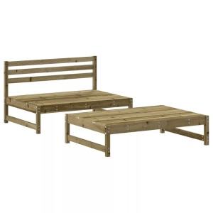 vidaXL, vidaXL 2-tlg. Garten-Lounge-Set Kiefernholz Imprägniert, vidaXL 2-tlg. Garten-Lounge-Set Kiefernholz Imprägniert