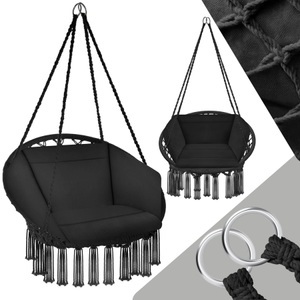 TecTake, Hängesessel Grazia Hängesessel Grazia, Tectake - Hängesessel Grazia, 1P, Schwarz