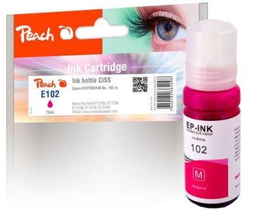Peach, Peach Tintenbehälter magenta kompatibel zu Epson C13T03R340, 102 m, Peach Tinte Epson 102 (C13T03R340) Magenta