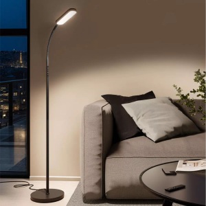 TecTake, Tectake - Stehlampe Prisma LED, 5 Lichtmodi, 12 W, dimmbar, One Size, Schwarz