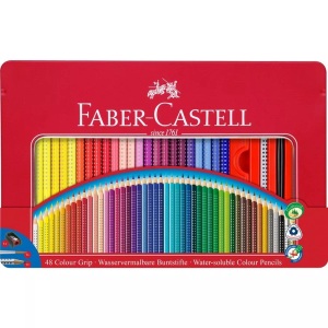 Faber-Castell, Faber-Castell Farbstifte COLOUR, Faber-Castell Farbstifte, Colour Grip, 112448, (48er Metalletui)