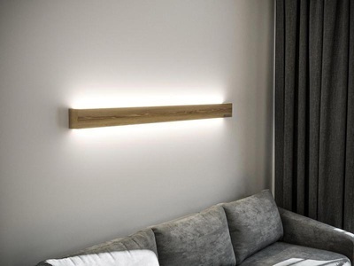 kln.swiss, Wandlampe Linea - 1500 Wandlampe Linea - 1500, kln.swiss - Wandlampe Linea 1500, 100cm, Eichen Altholz