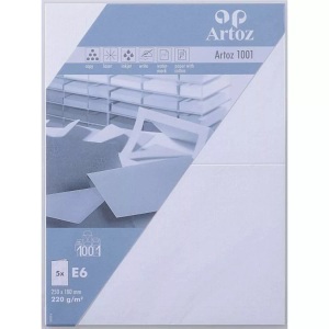 Artoz, ARTOZ Karten 1001 E6 107372262 220g. blütenweiss 5 Blatt, ARTOZ Karten 1001 E6 107372262 220g. blütenweiss 5 Blatt