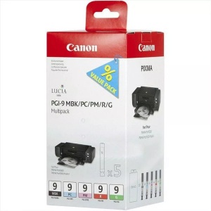 Canon, Multipack PGI-9, Tinte, Canon - PGI-9 (G, PC, R, PM, MBK, Tinte), One Size