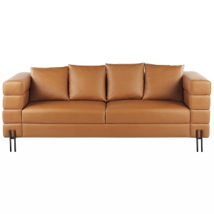 Beliani, 3 Sitzer Sofa aus Kunstleder Modern GRANNA 3 Sitzer Sofa aus Kunstleder Modern GRANNA, Beliani - 3 Sitzer Sofa aus Kunstleder Modern GRANNA, One Size, Braun Medium