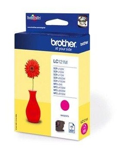 Brother, Original Tintenpatrone magenta Brother LC-121M, Brother Tintenpatrone, rot, LC-121M, (300 Seiten)
