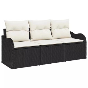 VidaXL - Outdoor-sofa poly-rattan, One Size, Schwarz