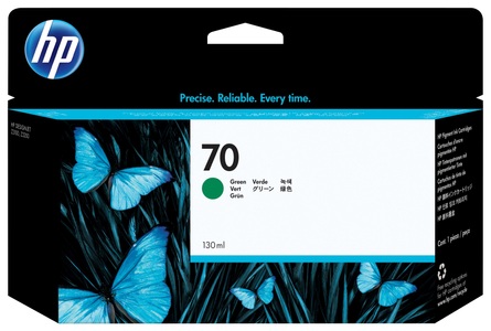 Hewlett-Packard, Hewlett-Packard HP Tinte Nr. 70 (C9457A) Green, HP 70 Original Tintenpatrone C9457A Grün