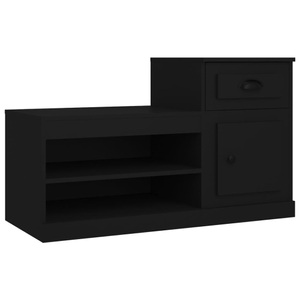 vidaXL, vidaXL Schuhschrank Schwarz 100x42x60 cm Holzwerkstoff