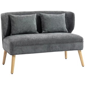 HOMCOM, HOMCOM - 2-Sitzer-Sofa, One Size, Grau, HOMCOM - 2-Sitzer-Sofa, One Size, Grau