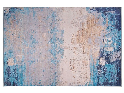 Beliani, Beliani Teppich blau 140 x 200 cm Kurzflor INEGOL, Teppich aus Polyester Modern INEGOL Teppich aus Polyester Modern INEGOL