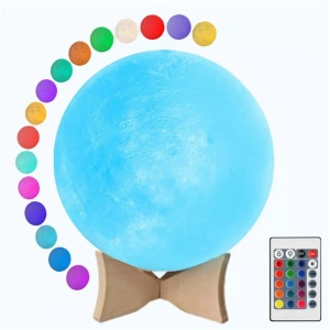 Cover-Discount, Multicolor Led Mondlampe Dimmbar 3d 15cm Unisex Weiss, Cover-Discount - Multicolor LED Mondlampe dimmbar 3D 15cm, One Size, Weiss