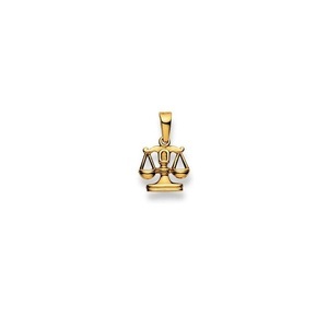 MUAU Schmuck, Anhänger Sternzeichen Waage Gelbgold 750, 17x11mm Damen Gelbgold ONE SIZE