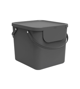 Rotho, Rotho Abfallsammler 40 l l , 1034408853 , Anthrazit , Kunststoff , 40 L l , 40x35.5x34 cm , 003294023504, Recycling Müllsystem 