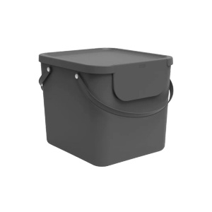 Rotho, Rotho Abfallsammler 40 l l , 1034408853 , Anthrazit , Kunststoff , 40 L l , 40x35.5x34 cm , 003294023504, Recycling Müllsystem 