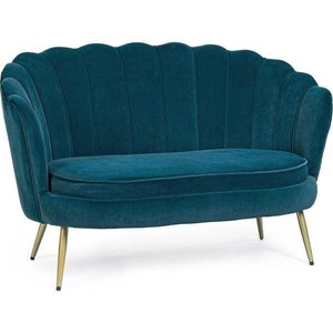 mutoni lifestyle, Sofa Giliola Pfauenblau 2 Plätzer 130x83, Sofa Giliola Pfauenblau 2 Plätzer 130x83