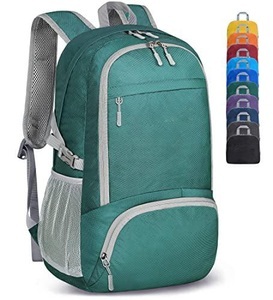 Only-bags.store, Leichter Faltbarer Rucksack-packbare Rucksäcke, Kleine Faltbare Rucksäcke Wanderrucksack Wasserdicht Unisex Rasengrün ONE SIZE