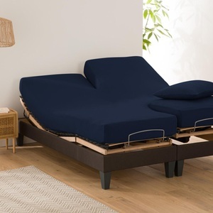 LA REDOUTE INTERIEURS, Uni-Fixleintuch für verstellbares Doppelbett Scenario Uni-Fixleintuch für verstellbares Doppelbett Scenario, La Redoute Intérieurs - Fixleintuch Scenario für verstellbares Doppelbett, 140X190CM, Blau
