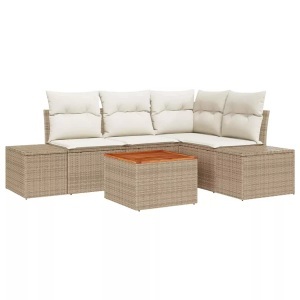 vidaXL, VidaXL - Garten-sofa poly-rattan, One Size, Beige
