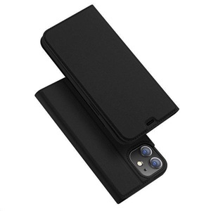 Apple, Dux Ducis - iPhone 12 Mini Flip Wallet Cover Leder Tasche - Schwarz, 