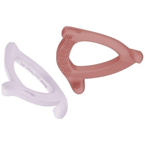 EVERYDAY BABY, Beissring Doppelpack Unisex ONE SIZE, Silikon Beißring EVERYDAY BABY - TRIANGEL (10cm) 2er Set in rot/lila