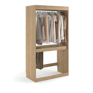 LA REDOUTE INTERIEURS, Schrankelement Build mit Kleiderstange + Hosenaufhängung, La Redoute Intérieurs - Ankleidemodul Build mit Kleiderstange + Hosenaufhängung, One Size, Beige