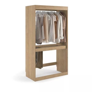 LA REDOUTE INTERIEURS, Schrankelement Build mit Kleiderstange + Hosenaufhängung, La Redoute Intérieurs - Ankleidemodul Build mit Kleiderstange + Hosenaufhängung, One Size, Beige