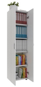 VCM, Büroschrank Bücher Ordner Aktenschrank Büromöbel Schrank Ulas 5-fach Drehtüren Büroschrank Bücher Ordner Aktenschrank Büromöbel Schrank Ulas 5-fach Drehtüren, Aktenschrank Ulas, 5 Ordnerhöhen, 4 Fachböden, für ca. 35 Ordner, Flügeltüren, B 490 x T 340 x H 1780 mm, Holz, weiss