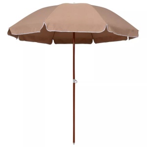 Diverse Hardware, Sonnenschirm mit Stahlmast 240 cm Taupe, vidaXL Sonnenschirm mit Stahl-Mast 240 cm Taupe
