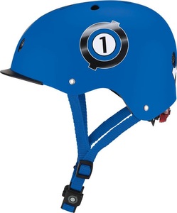 GAME, Game - Helm Junior Globber XS/S ( 48-53CM ) NAVY BLUE RACING, Globber Kinderhelm Elite Lights - navy blue racing (Grösse: XS-S (48-53 cm))