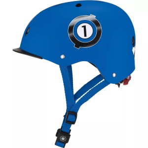 GAME, Game - Helm Junior Globber XS/S ( 48-53CM ) NAVY BLUE RACING, Globber Kinderhelm Elite Lights - navy blue racing (Grösse: XS-S (48-53 cm))