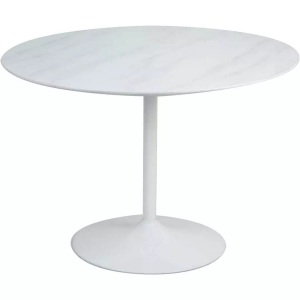 mutoni casual, Esstisch Marmor weiss rund 110x110, SalesFever Bistrotisch, Tischplatte in Marmoroptik