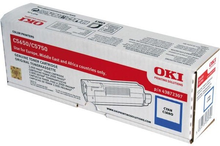 OKI, Original Tonerpatrone cyan OKI 43872307, Oki Toner, blau, 43872307, (2'000 Seiten)