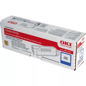 OKI, Original Tonerpatrone cyan OKI 43872307, Oki Toner, blau, 43872307, (2'000 Seiten)