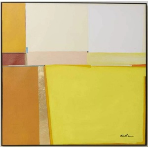 Kare Design, Gerahmtes Bild Abstract Shapes gelb 113x113, Gerahmtes Bild Abstract Shapes gelb 113x113