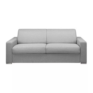 LINEA SOFA, LINEA SOFA - Schlafsofa mit Matratze 4-Sitzer Stoff - Grau - Liegefläche mit Lattenrost: 160 cm - Matratzenhöhe: 16 cm mit Memory Schaum - CALITO, One Size