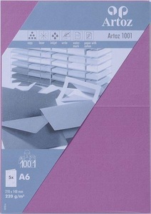 Artoz, ARTOZ Karten 1001 A6 107322264 220g. holunder 5 Blatt, ARTOZ Karten 1001 A6 107322264 220g. holunder 5 Blatt