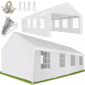 TecTake, Partyzelt stabil und wasserdicht, mit UV-Schutz Partyzelt stabil und wasserdicht, mit UV-Schutz, Tectake - Partyzelt stabil und wasserdicht, mit UV-Schutz, 400 cm, Weiss