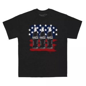 Coca Cola, Coca-Cola - American TShirt, für Herren, Schwarz, Größe XXL, Coca-Cola - American TShirt, für Herren, Schwarz, Größe XXL